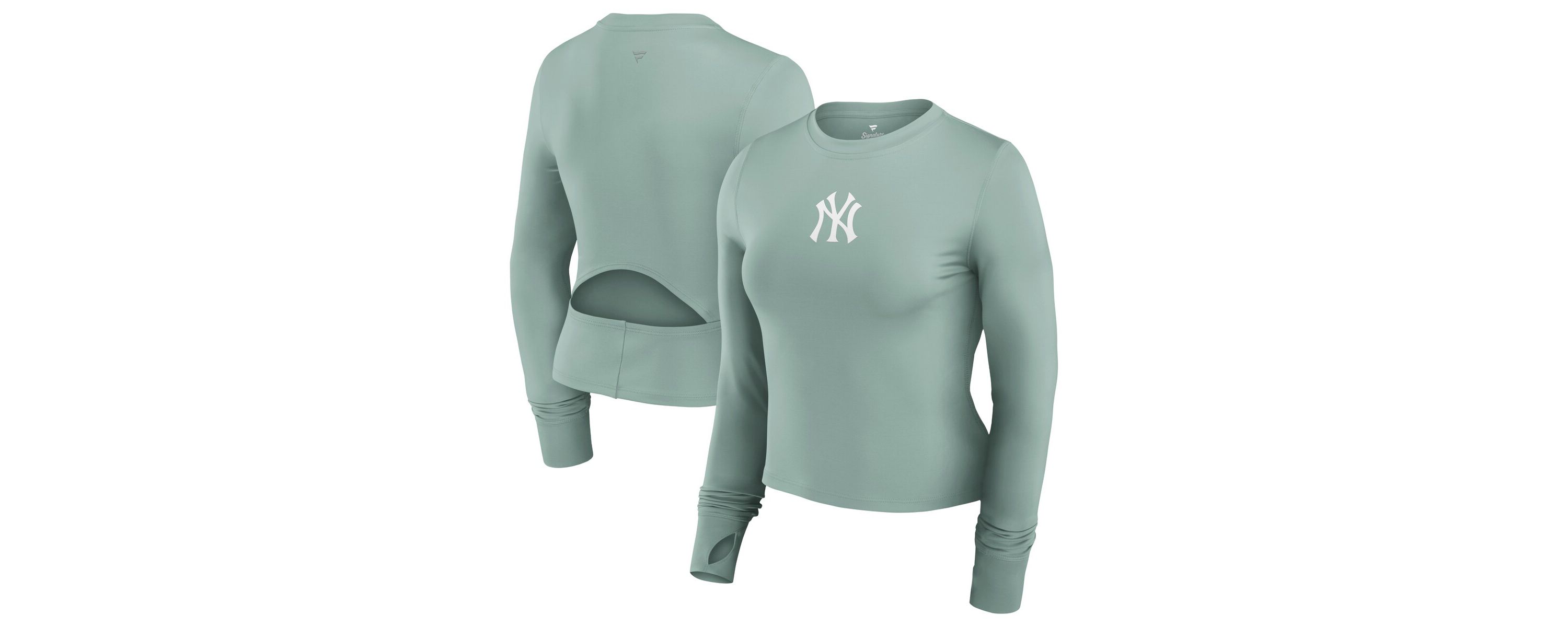 MLB Fanatics New York Yankees Studio Fitted Long Sleeve Gym Top