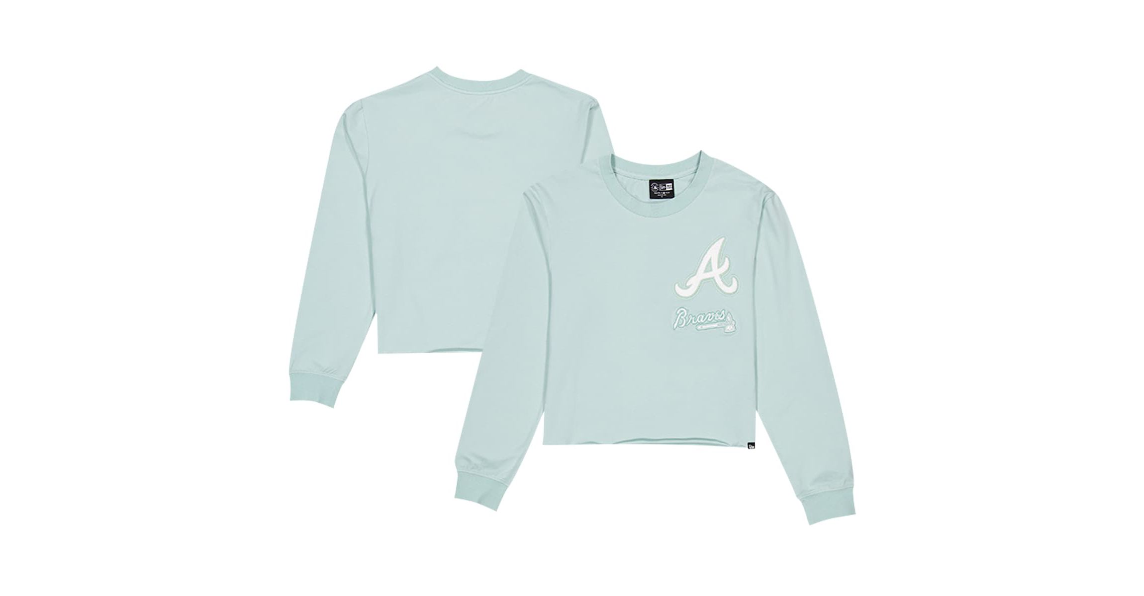 MLB Atlanta Braves Breeze Logo Select Cropped Long Sleeve T-Shirt