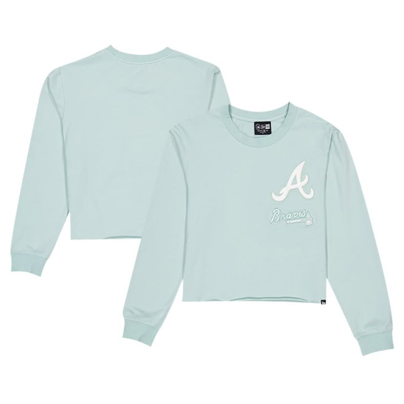 MLB Atlanta Braves Breeze Logo Select Cropped Long Sleeve T-Shirt