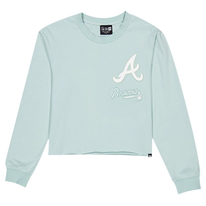 MLB Atlanta Braves Breeze Logo Select Cropped Long Sleeve T-Shirt