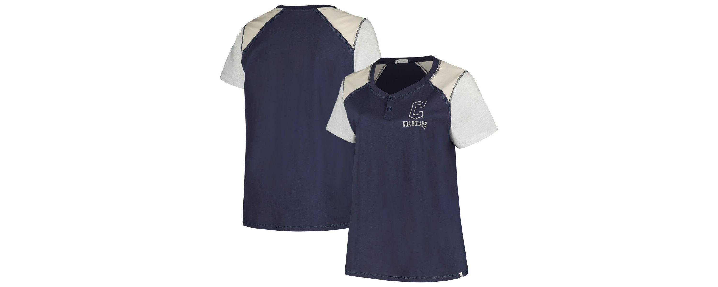 MLB Cleveland Guardians Plus Size Henley T-Shirt