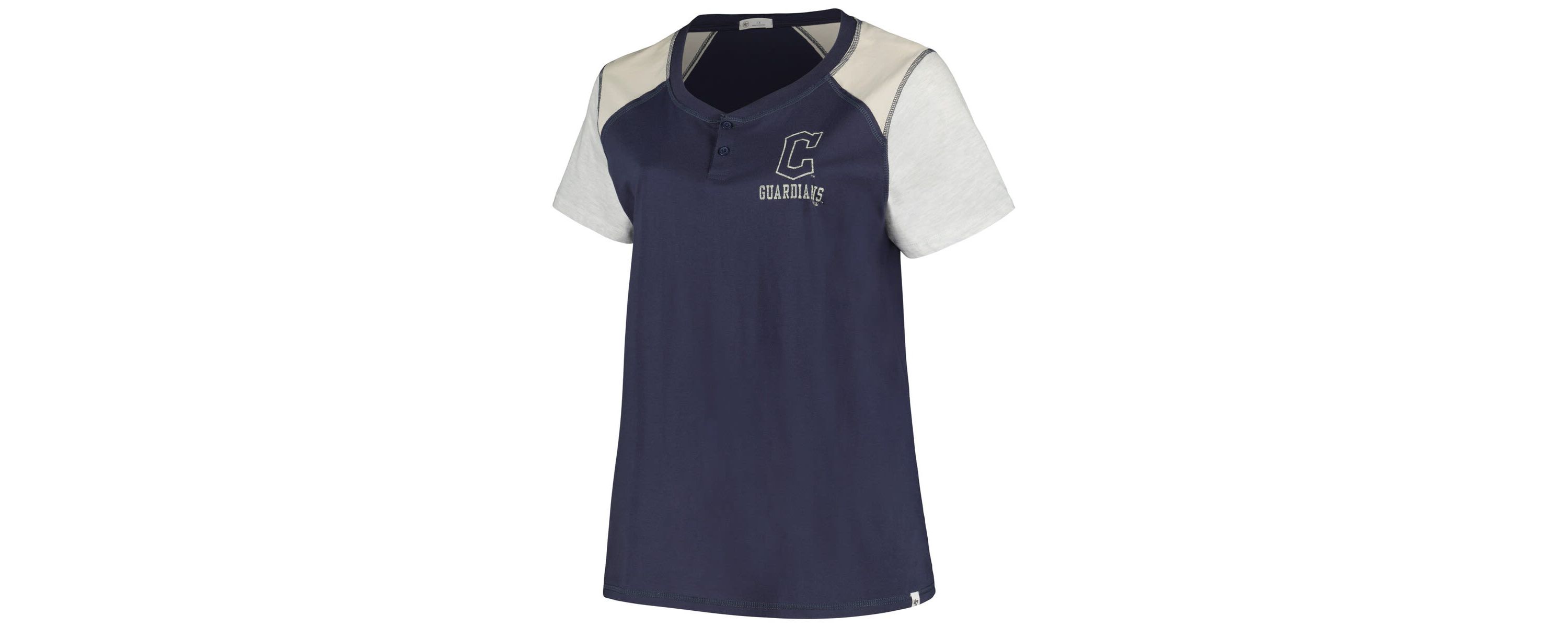 MLB Cleveland Guardians Plus Size Henley T-Shirt