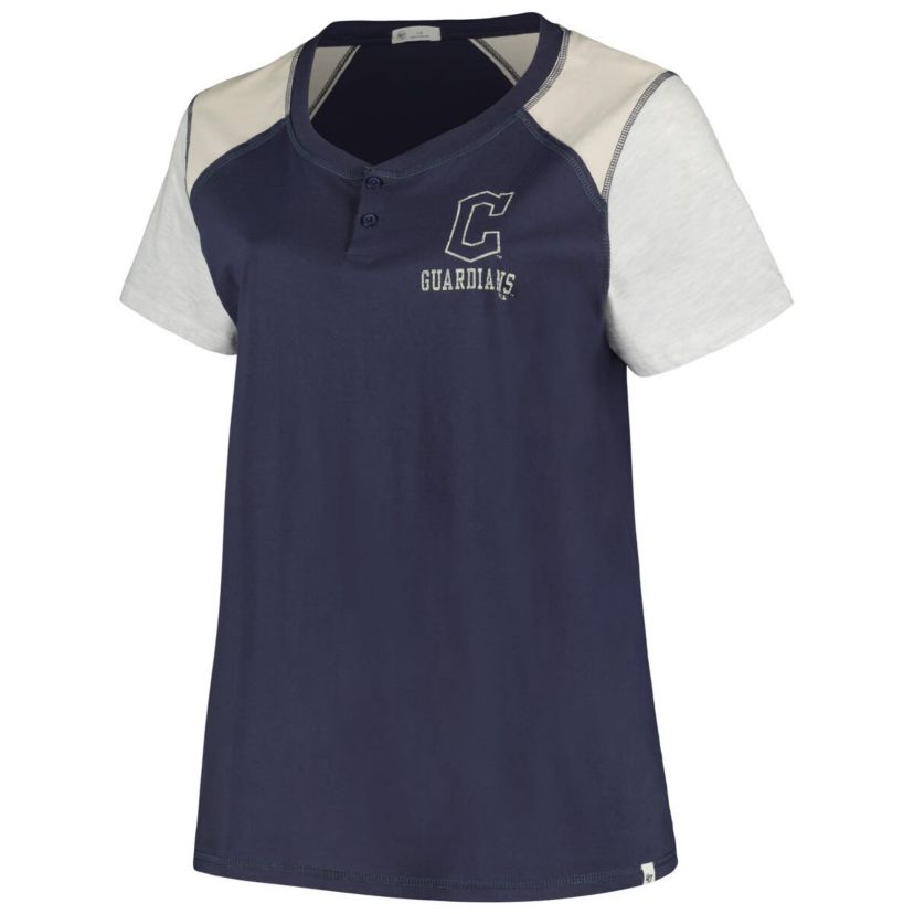 MLB Cleveland Guardians Plus Size Henley T-Shirt