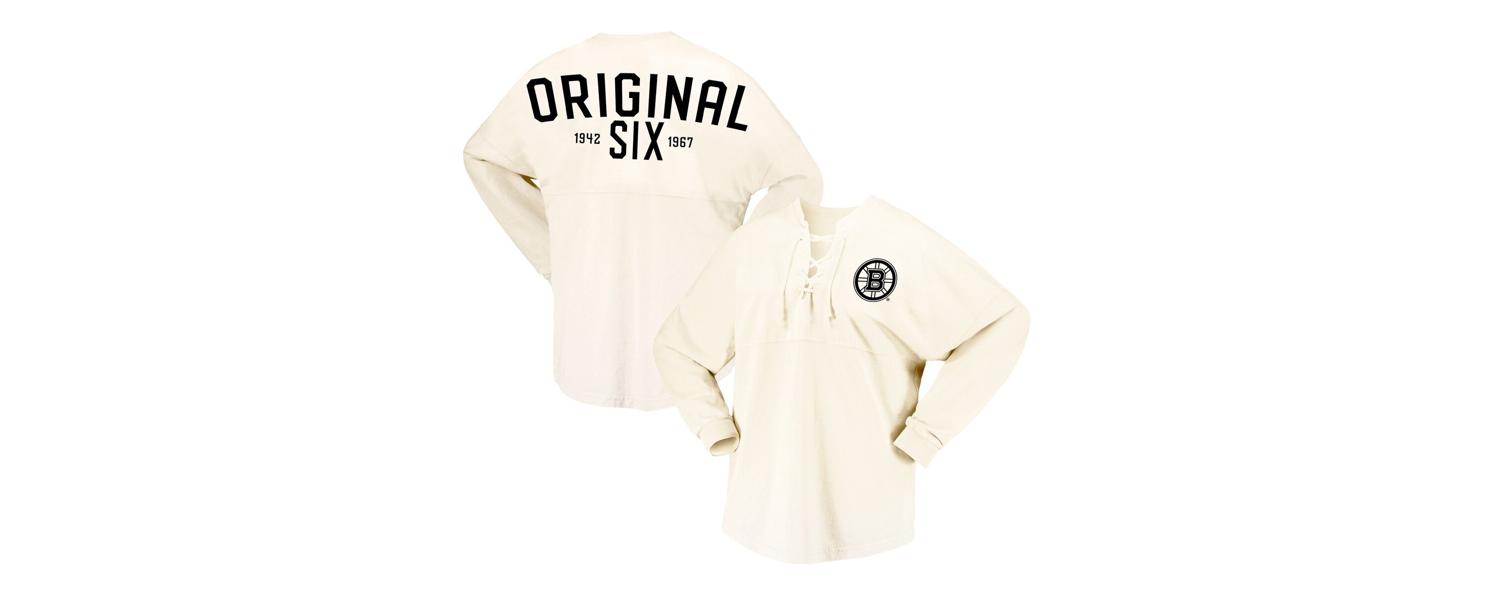 NHL Fanatics Original Six Lace-Up Long Sleeve T-Shirt