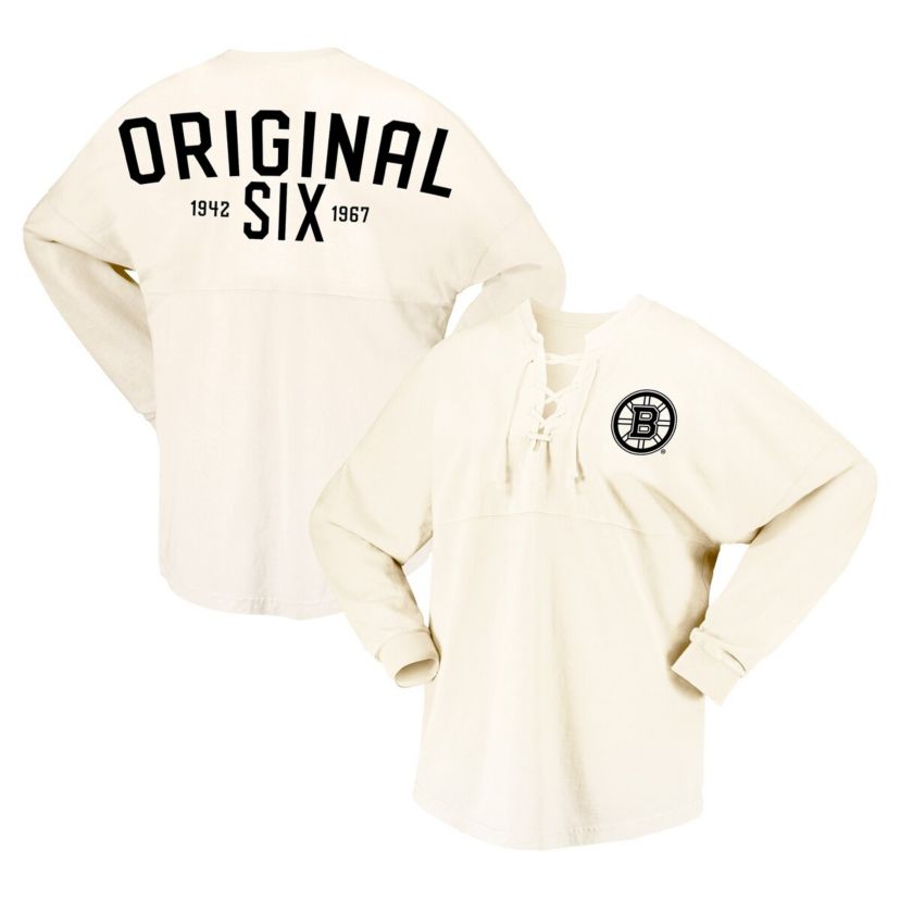 NHL Fanatics Original Six Lace-Up Long Sleeve T-Shirt