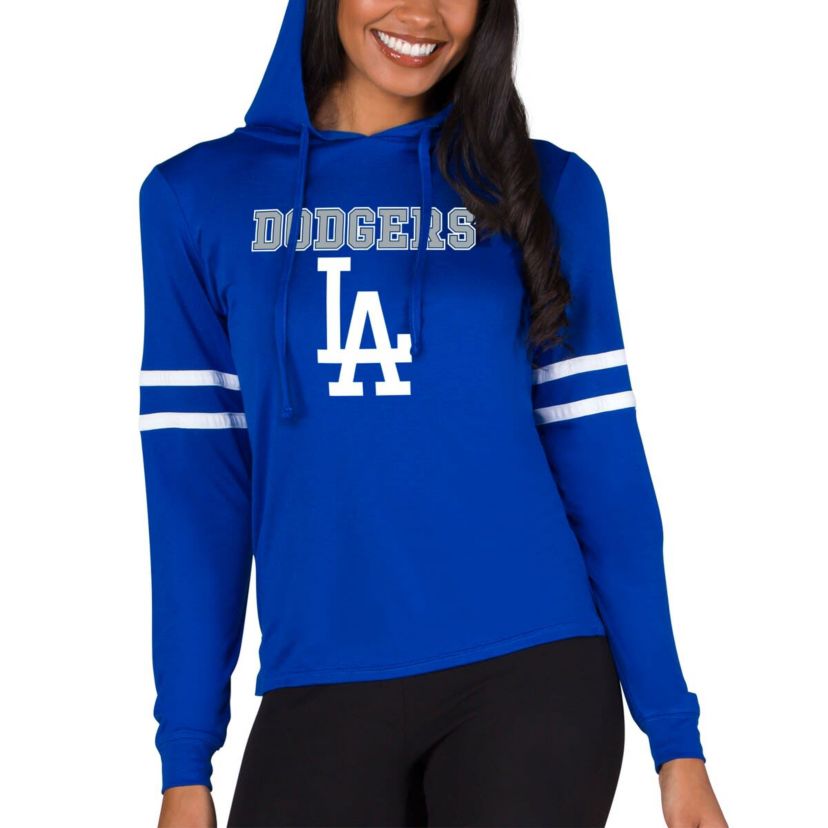 MLB Los Angeles Dodgers Marathon Lightweight Lounge Pullover Hoodie