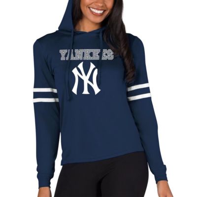 Concepts Sport MLB New York Yankees Marathon Lightweight Lounge Pullover Hoodie, Navy Blue, X-Large -  0197393318826