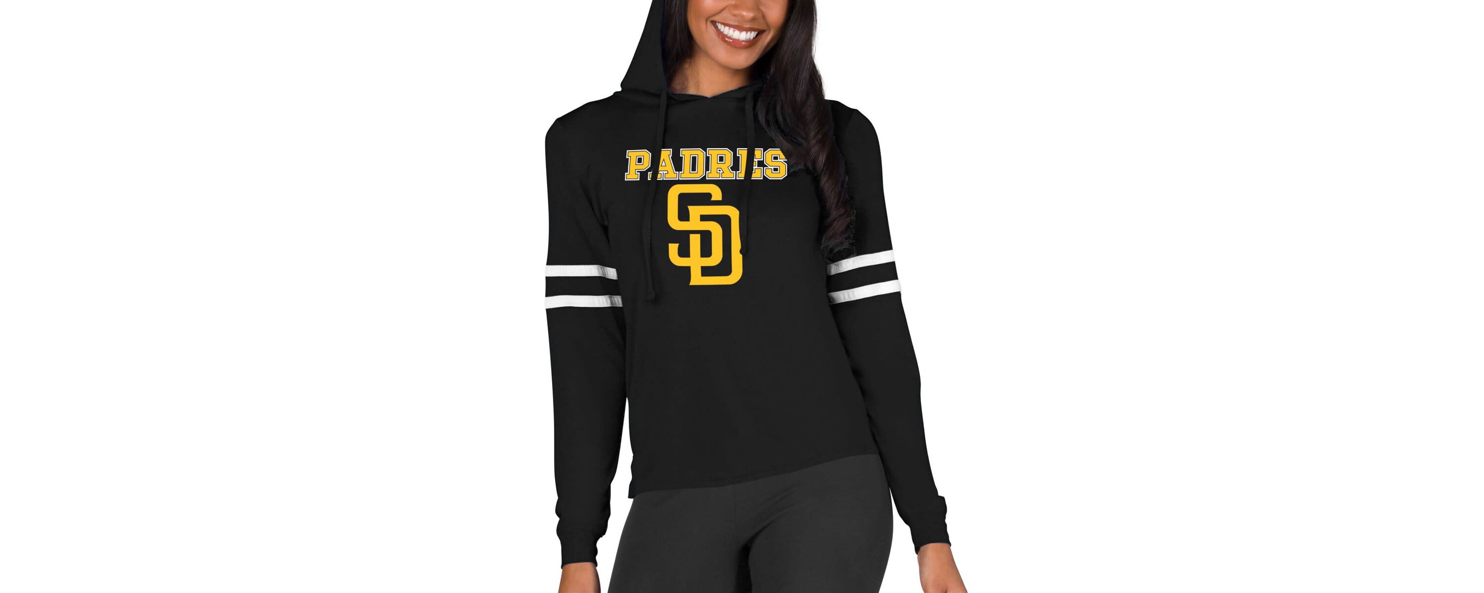 MLB San Diego Padres Marathon Lightweight Lounge Pullover Hoodie