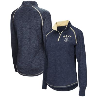 Navy Midshipmen NCAA Midshipmen Bikram Lightweight Fitted Quarter-Zip Long Sleeve Top