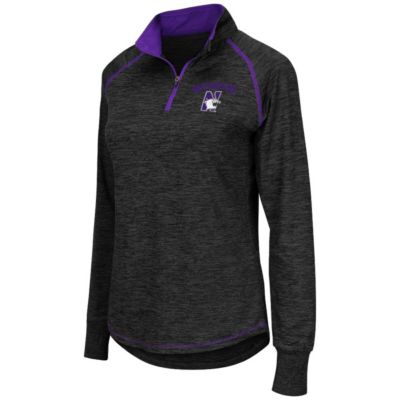 NCAA Northwestern Wildcats Bikram Lightweight Fitted Quarter-Zip Long Sleeve Top