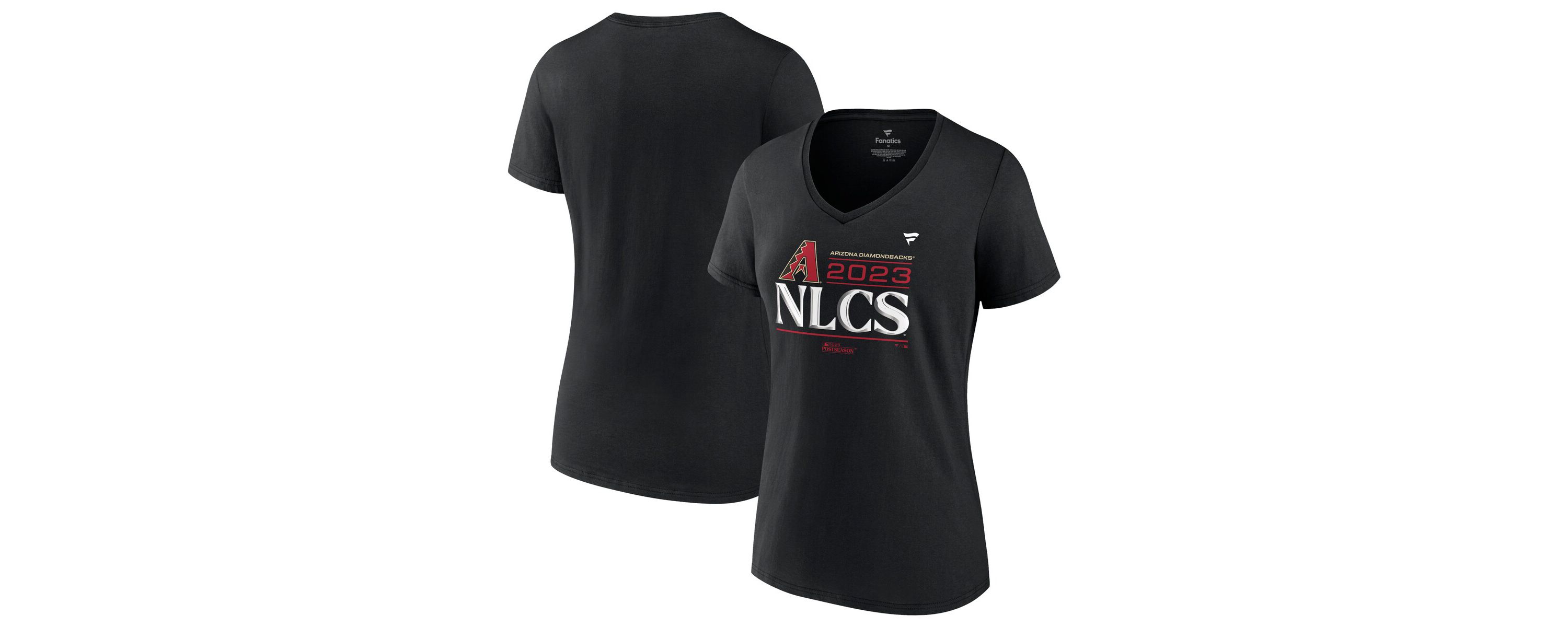 MLB Fanatics Arizona Diamondbacks 2023 Division Series Winner Locker Room V-Neck T-Shirt