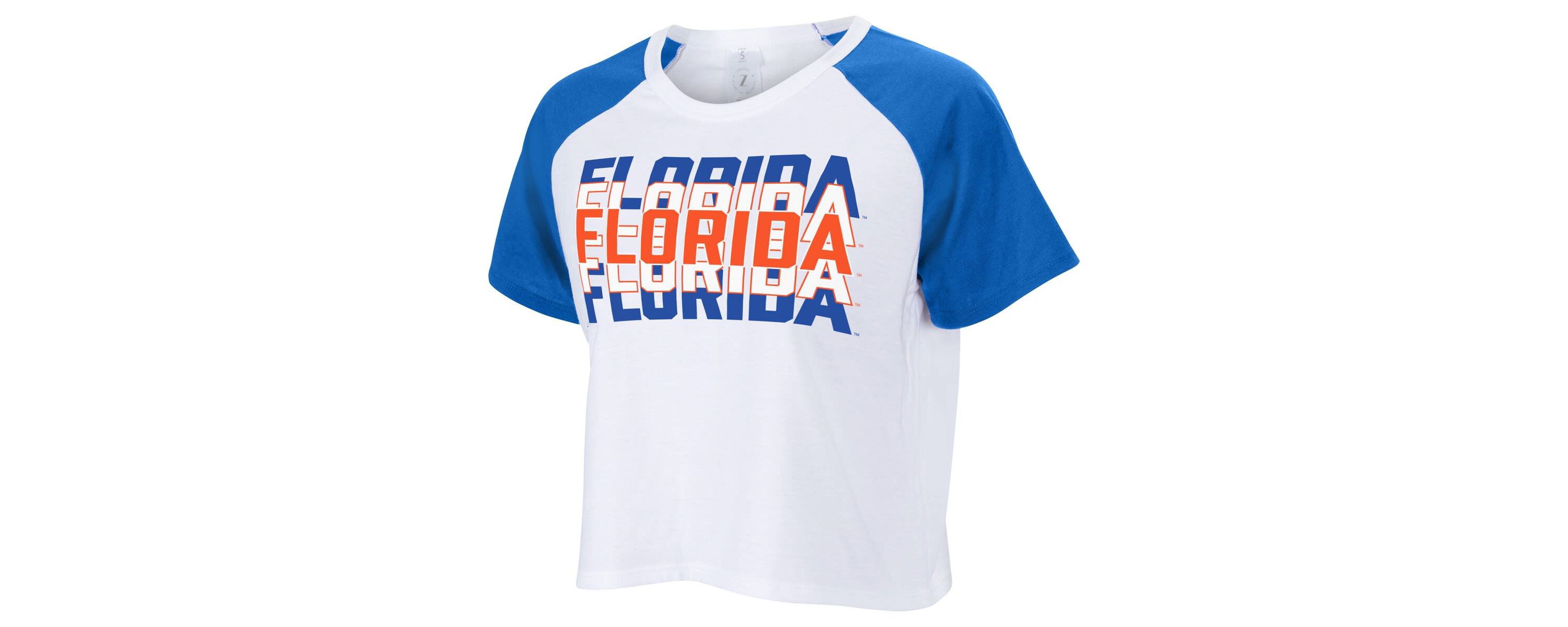 NCAA Florida Gators Colorblock Repeat Raglan Cropped T-Shirt