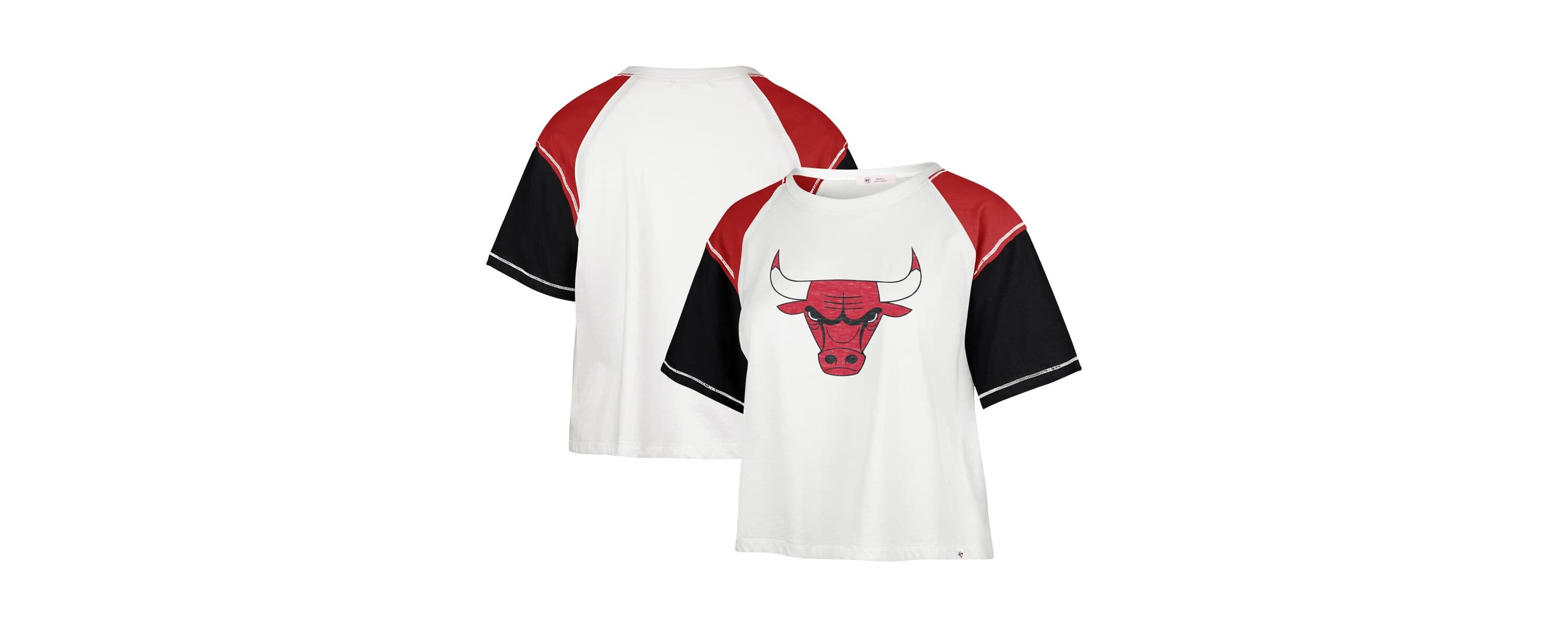 NBA Chicago Bulls Premier Raglan Cropped T-Shirt