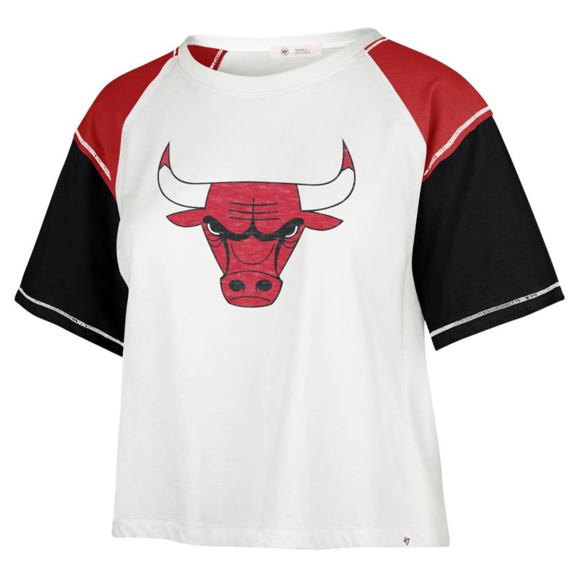 NBA Chicago Bulls Premier Raglan Cropped T-Shirt