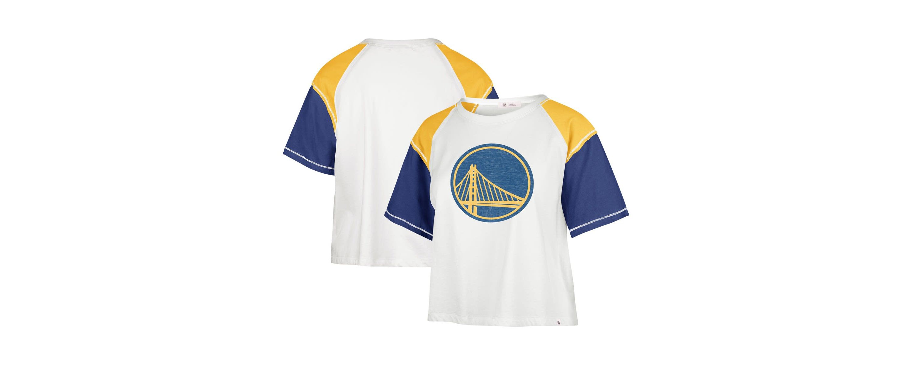 NBA Golden State Warriors Premier Raglan Cropped T-Shirt