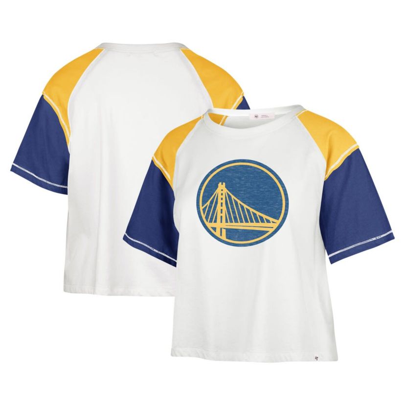NBA Golden State Warriors Premier Raglan Cropped T-Shirt