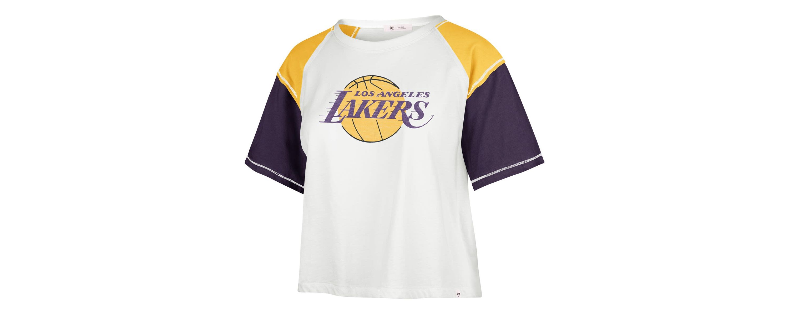 NBA Los Angeles Lakers Premier Raglan Cropped T-Shirt