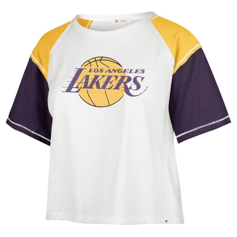 NBA Los Angeles Lakers Premier Raglan Cropped T-Shirt