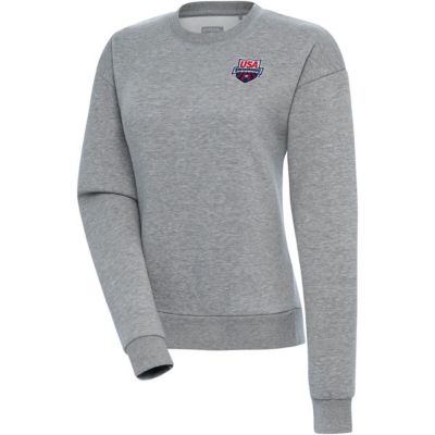 Antigua Olympics USA Swimming Victory Pullover Sweatshirt, Gray, XXL