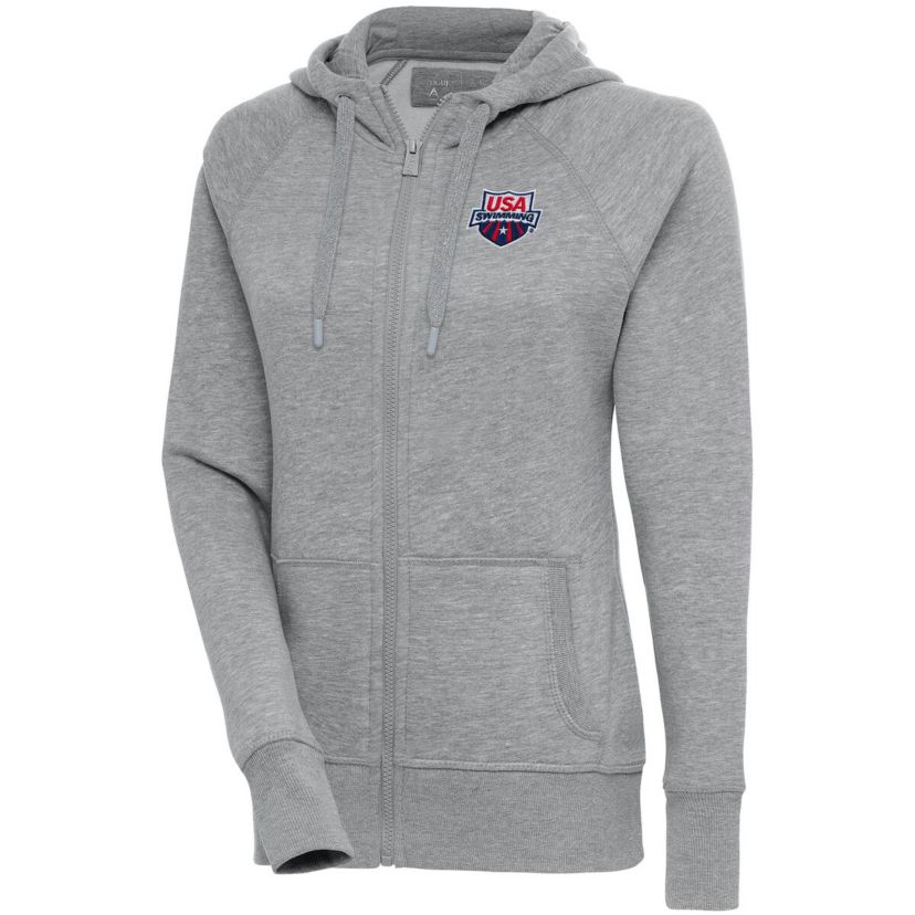 Olympics Heather USA Swimming Victory Full-Zip Hoodie