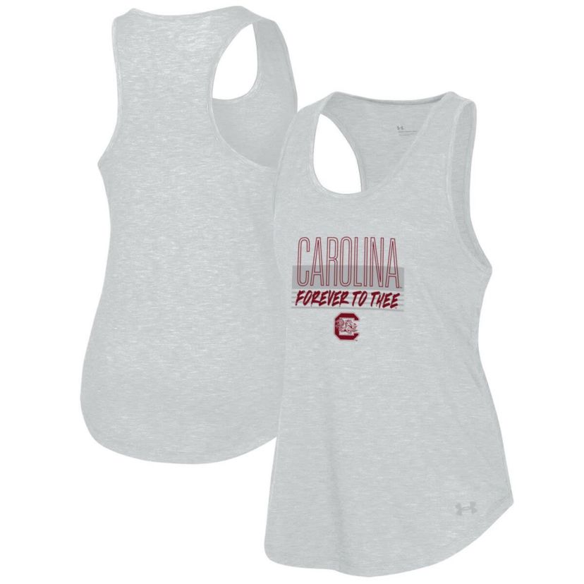 NCAA Under Armour South Carolina Gamecocks Breezy Racerback Tri-Blend Tank Top