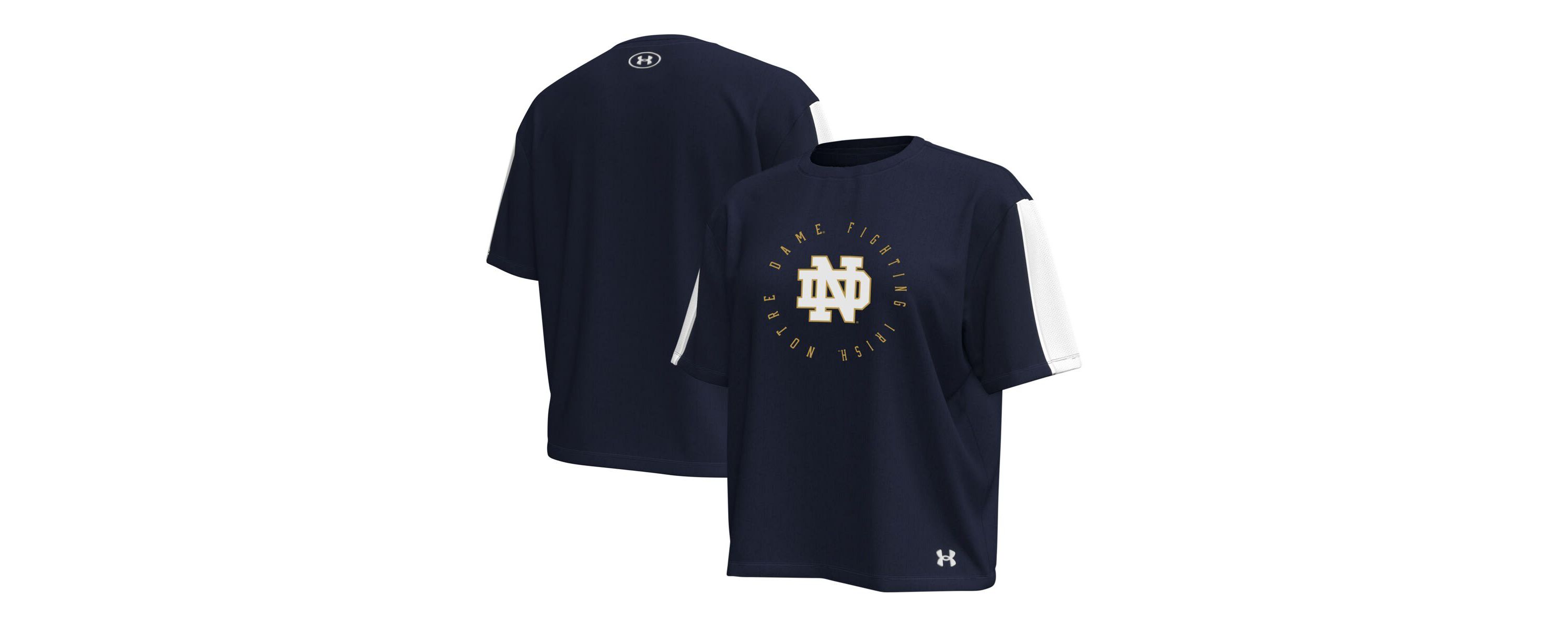 NCAA Under Armour Notre Dame Fighting Irish Challenger Waist Length Boxy Oversized T-Shirt