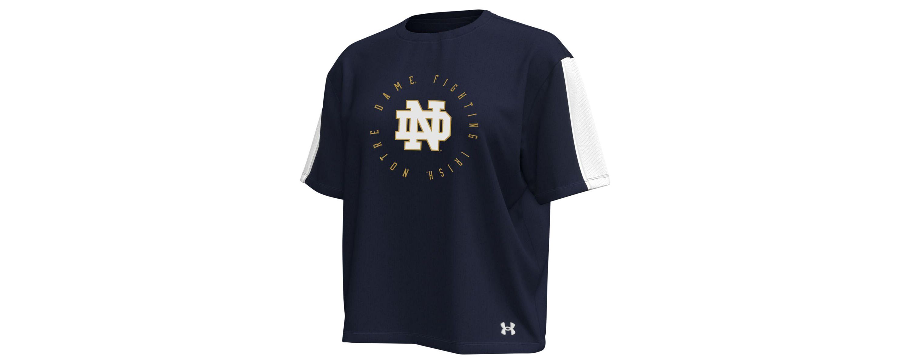 NCAA Under Armour Notre Dame Fighting Irish Challenger Waist Length Boxy Oversized T-Shirt