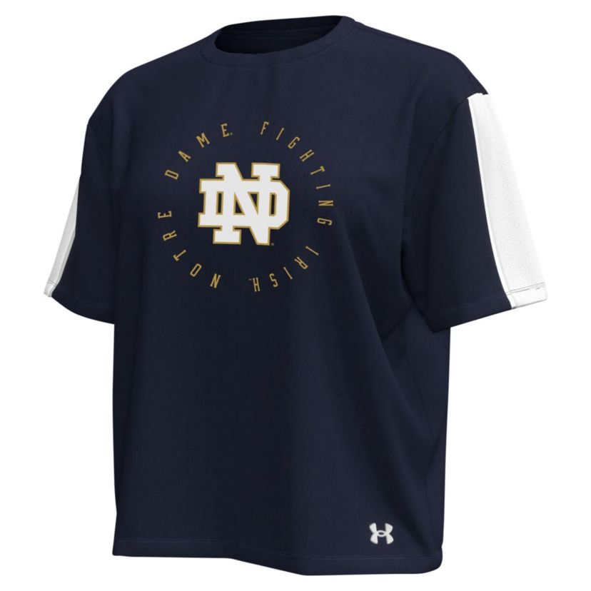NCAA Under Armour Notre Dame Fighting Irish Challenger Waist Length Boxy Oversized T-Shirt