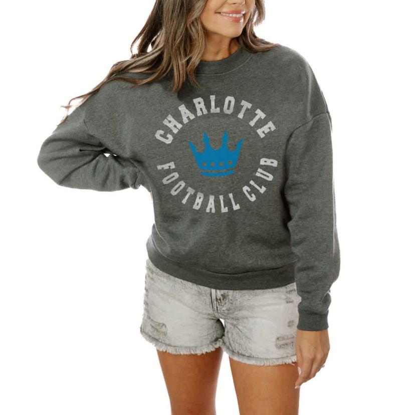 MLS Charlotte FC Oversized Fleece Pullover Sweatshirt