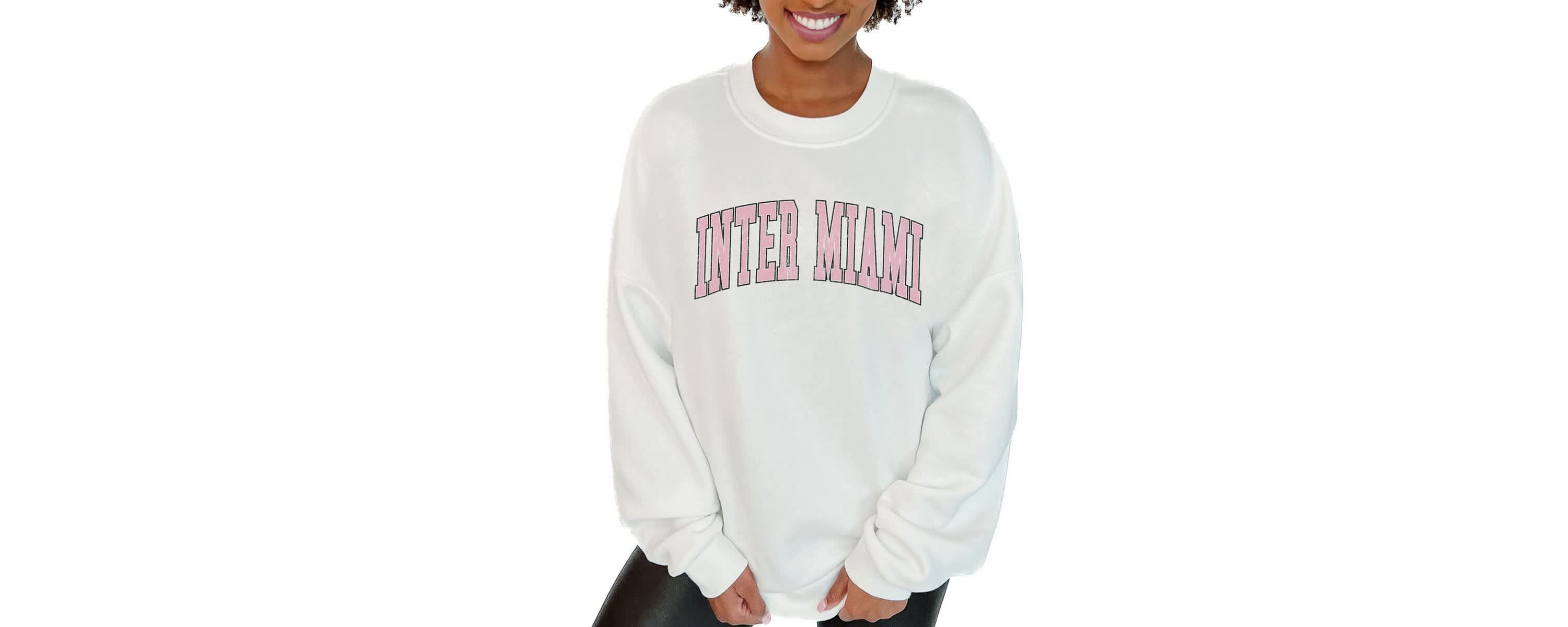 MLS Inter Miami CF Oversized Fleece Pullover Sweatshirt