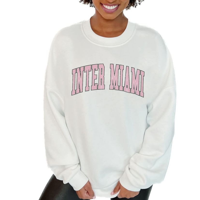 MLS Inter Miami CF Oversized Fleece Pullover Sweatshirt
