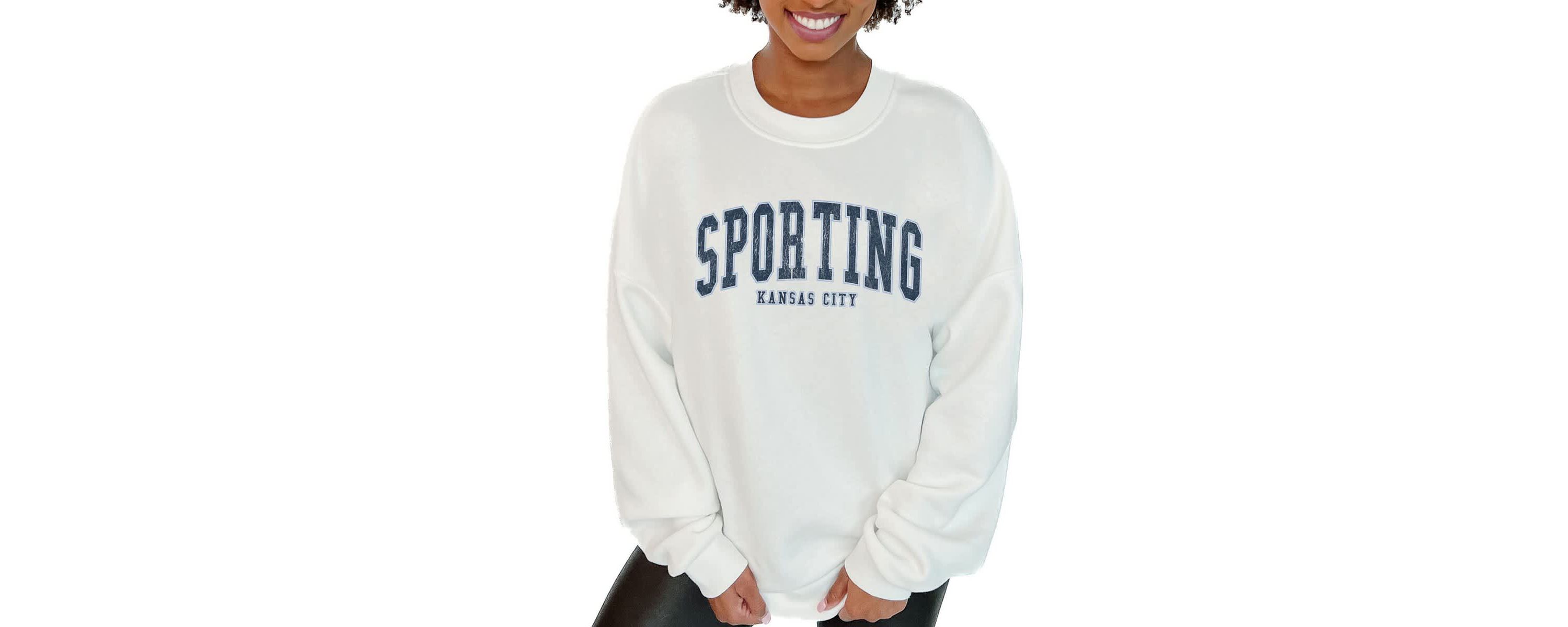 MLS Sporting Kansas City Oversized Fleece Pullover Sweatshirt