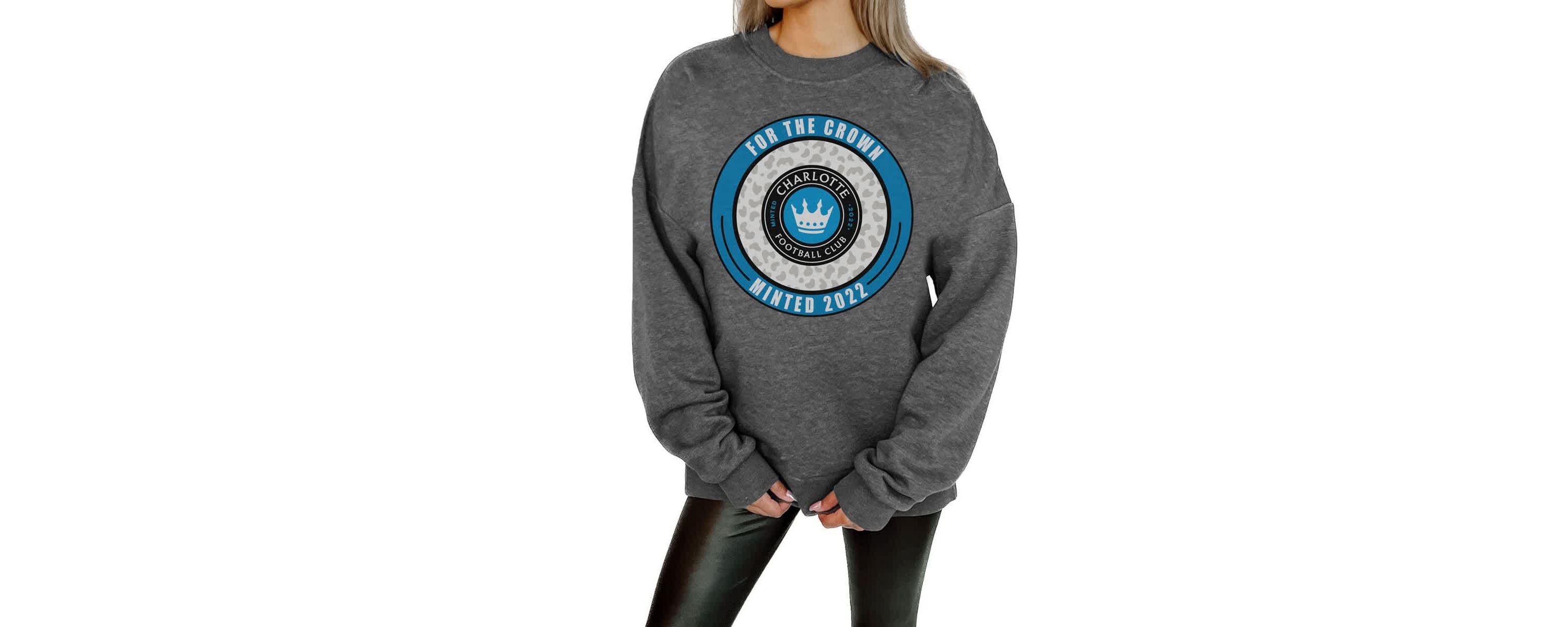 MLS Charlotte FC Oversized Fleece Pullover Sweatshirt