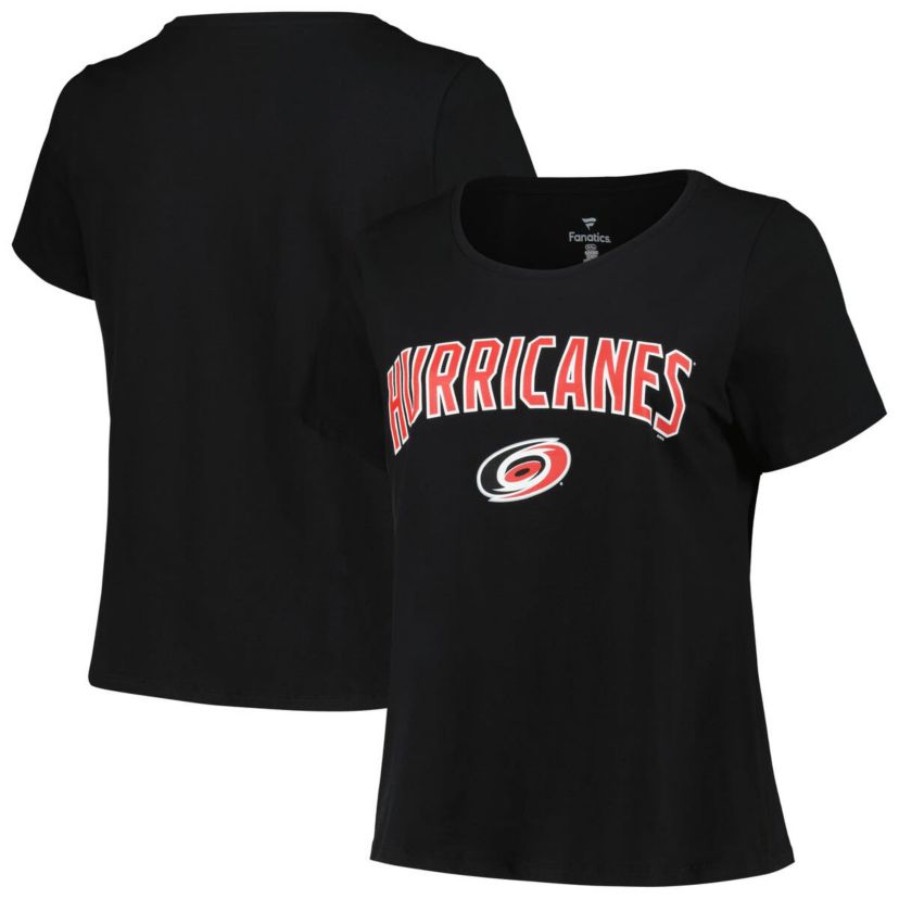NHL Carolina Hurricanes Plus Size Arch Over Logo T-Shirt