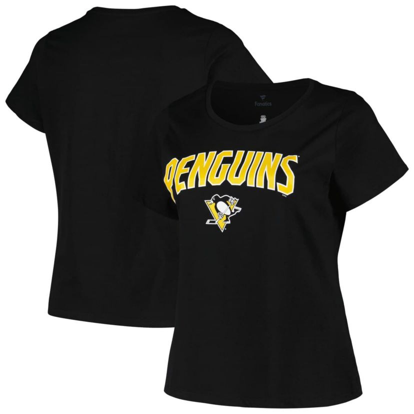 NHL Pittsburgh Penguins Plus Size Arch Over Logo T-Shirt