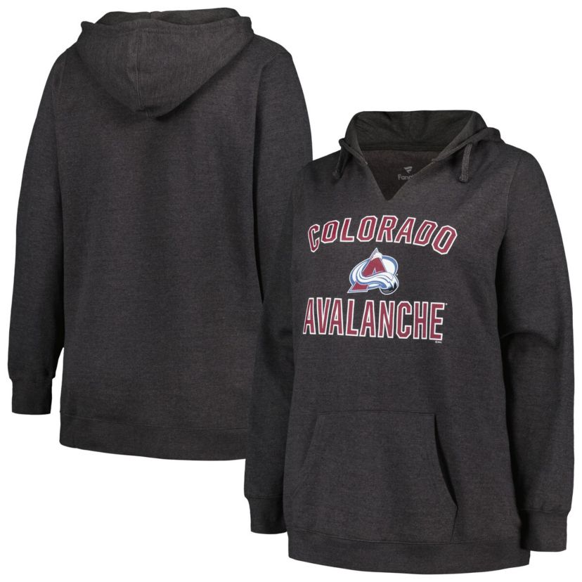NHL Colorado Avalanche Plus Size Arch Over Logo Pullover Hoodie