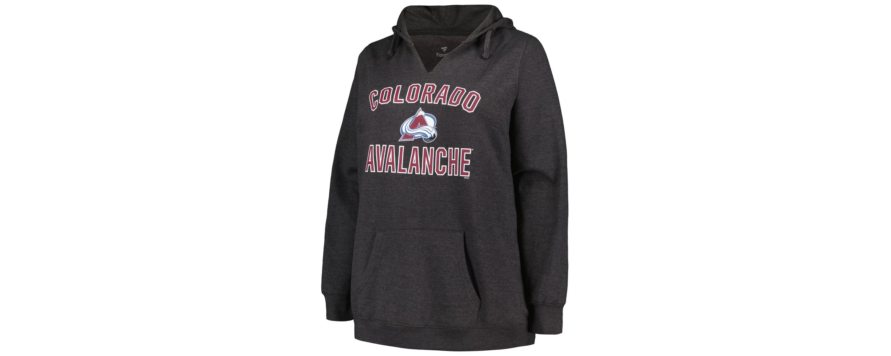 NHL Colorado Avalanche Plus Size Arch Over Logo Pullover Hoodie