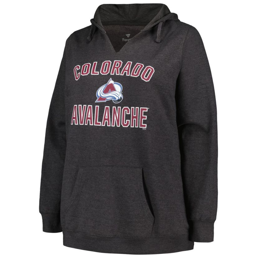 NHL Colorado Avalanche Plus Size Arch Over Logo Pullover Hoodie