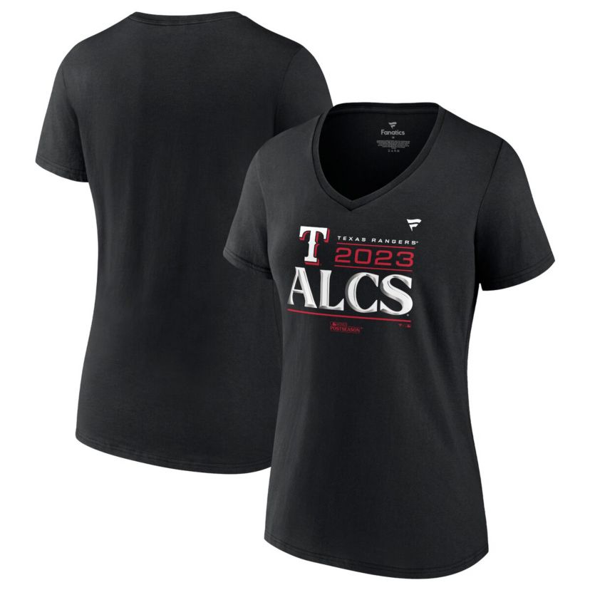 MLB Fanatics Texas Rangers 2023 Division Series Winner Locker Room Plus Size V-Neck T-Shirt