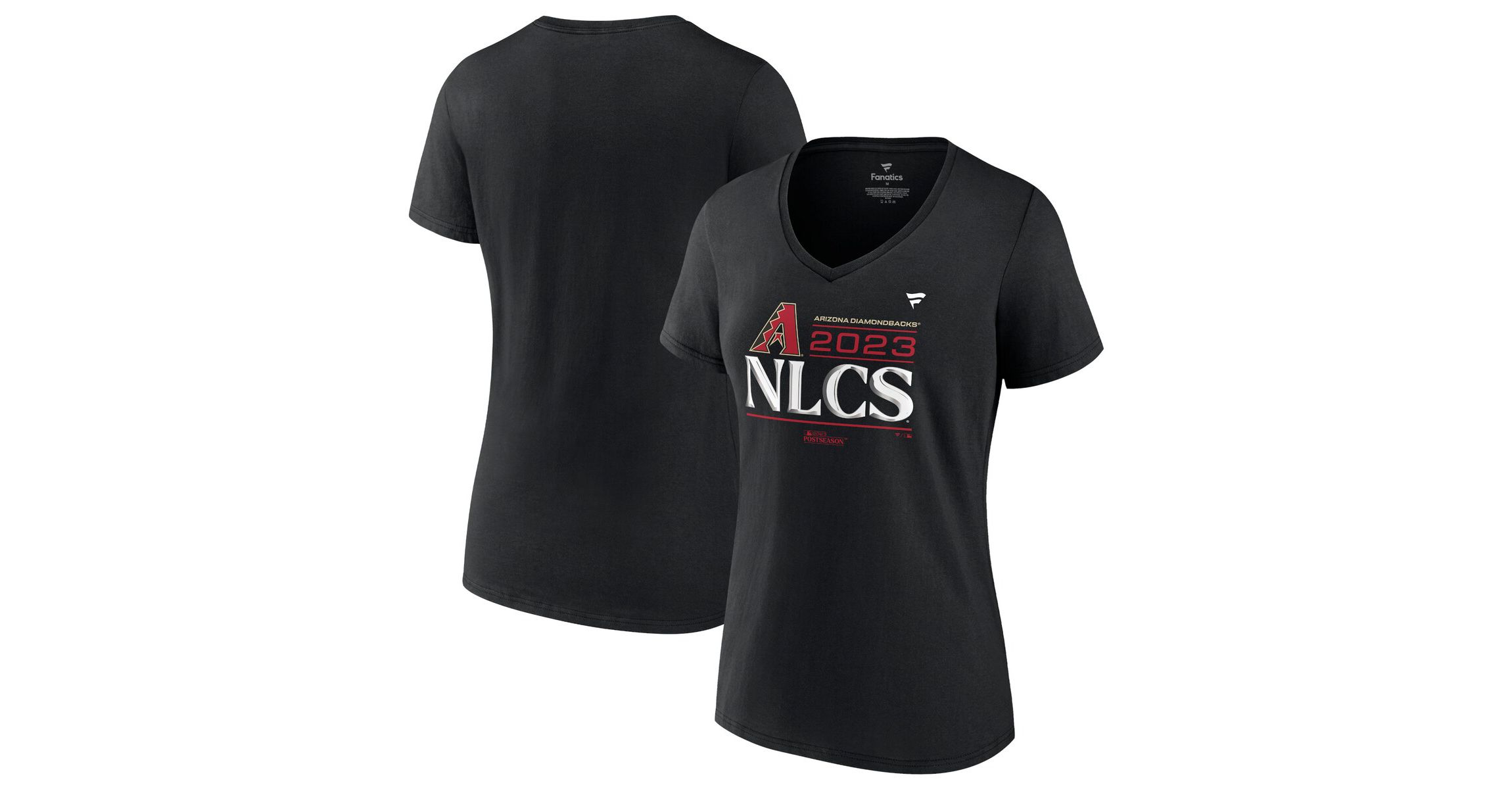 MLB Fanatics Arizona Diamondbacks 2023 Division Series Winner Locker Room Plus Size V-Neck T-Shirt