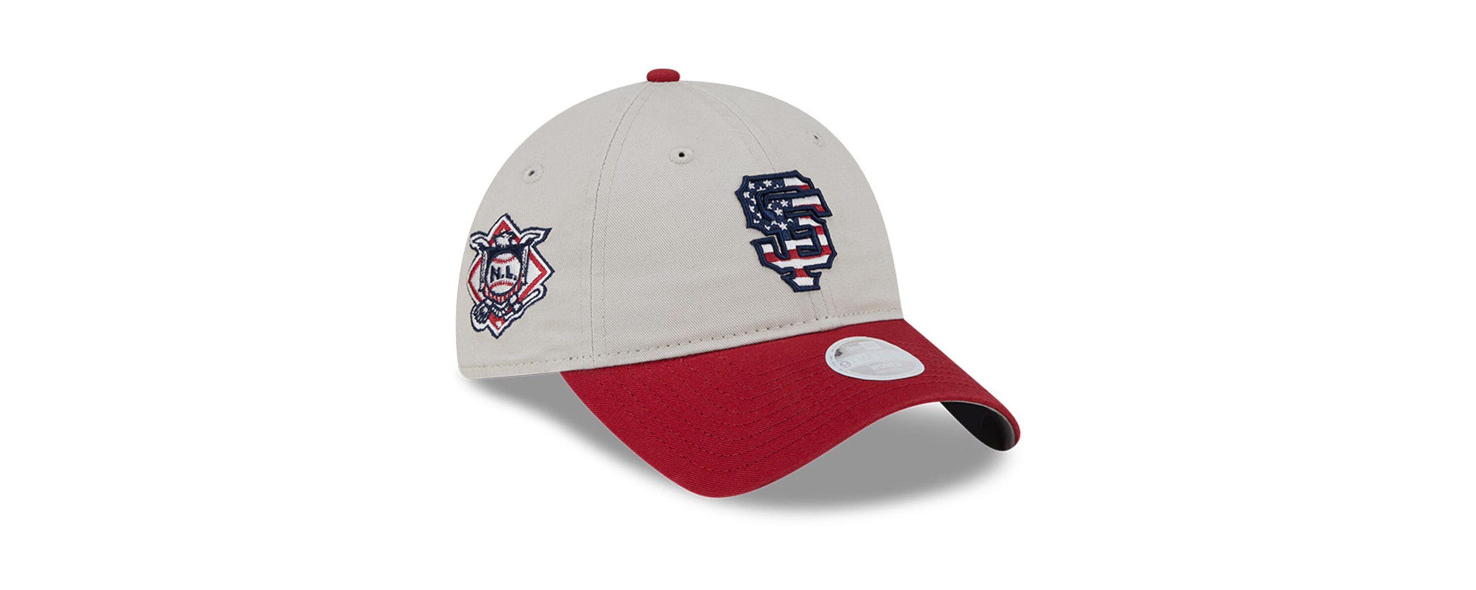 MLB Khaki/Red San Francisco Giants 2024 Fourth of July 9TWENTY Adjustable Hat