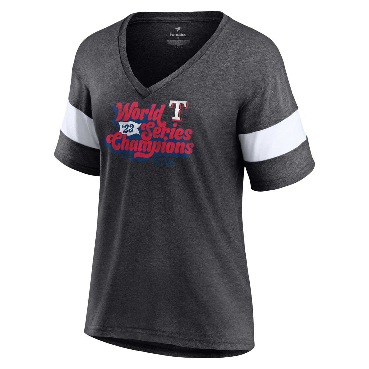 MLB Fanatics Texas Rangers 2023 World Series s Appeal Play Tri-Blend V-Neck T-Shirt