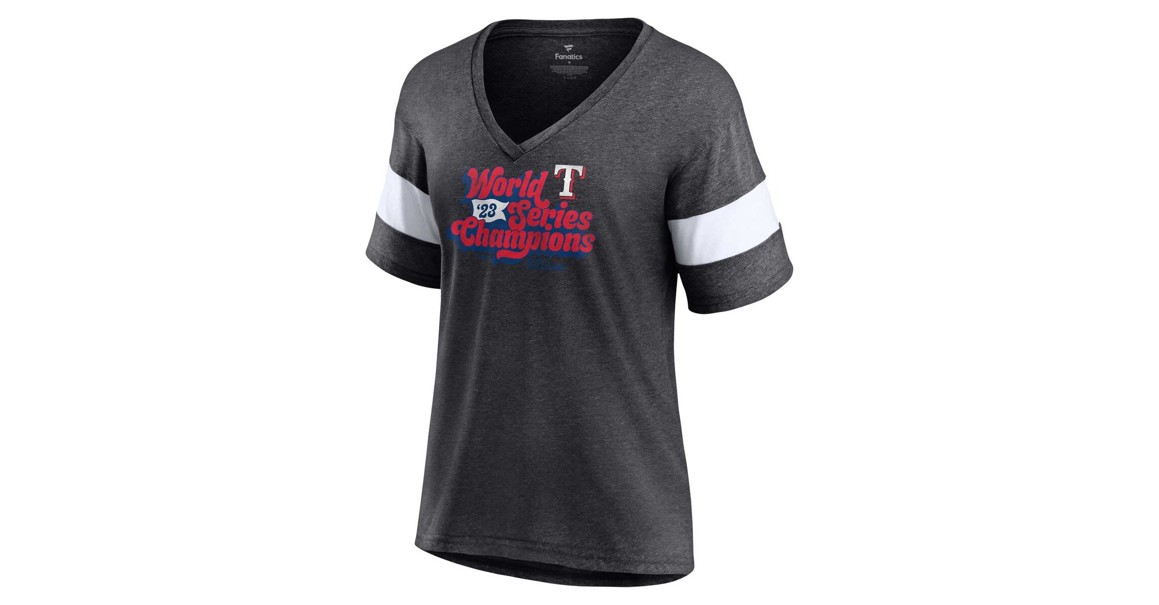 MLB Fanatics Texas Rangers 2023 World Series s Appeal Play Tri-Blend V-Neck T-Shirt