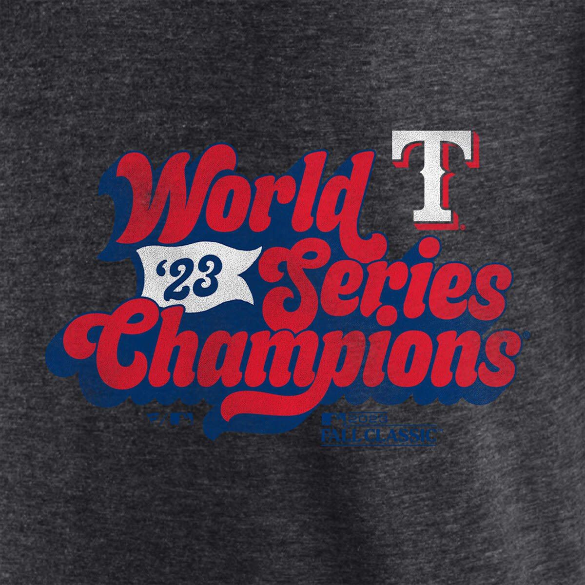 MLB Fanatics Texas Rangers 2023 World Series s Appeal Play Tri-Blend V-Neck T-Shirt
