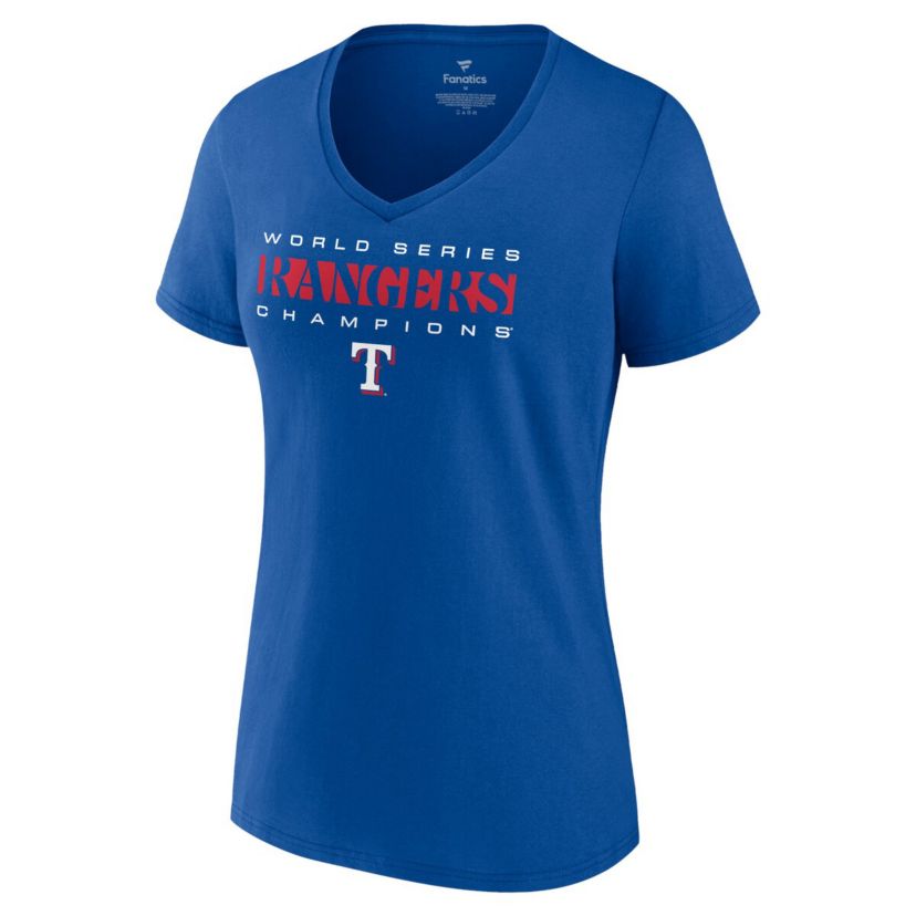 MLB Fanatics Texas Rangers 2023 World Series s Jersey Roster V-Neck T-Shirt