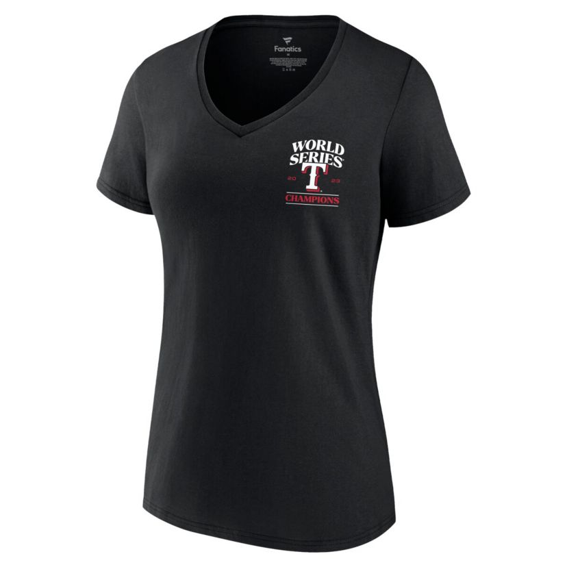 MLB Fanatics Texas Rangers 2023 World Series s Signature Roster V-Neck T-Shirt