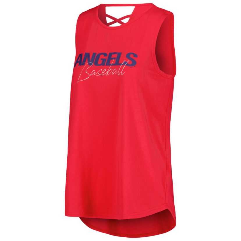 MLB Los Angeles Angels Claire Fashion Tri-Blend Tank Top