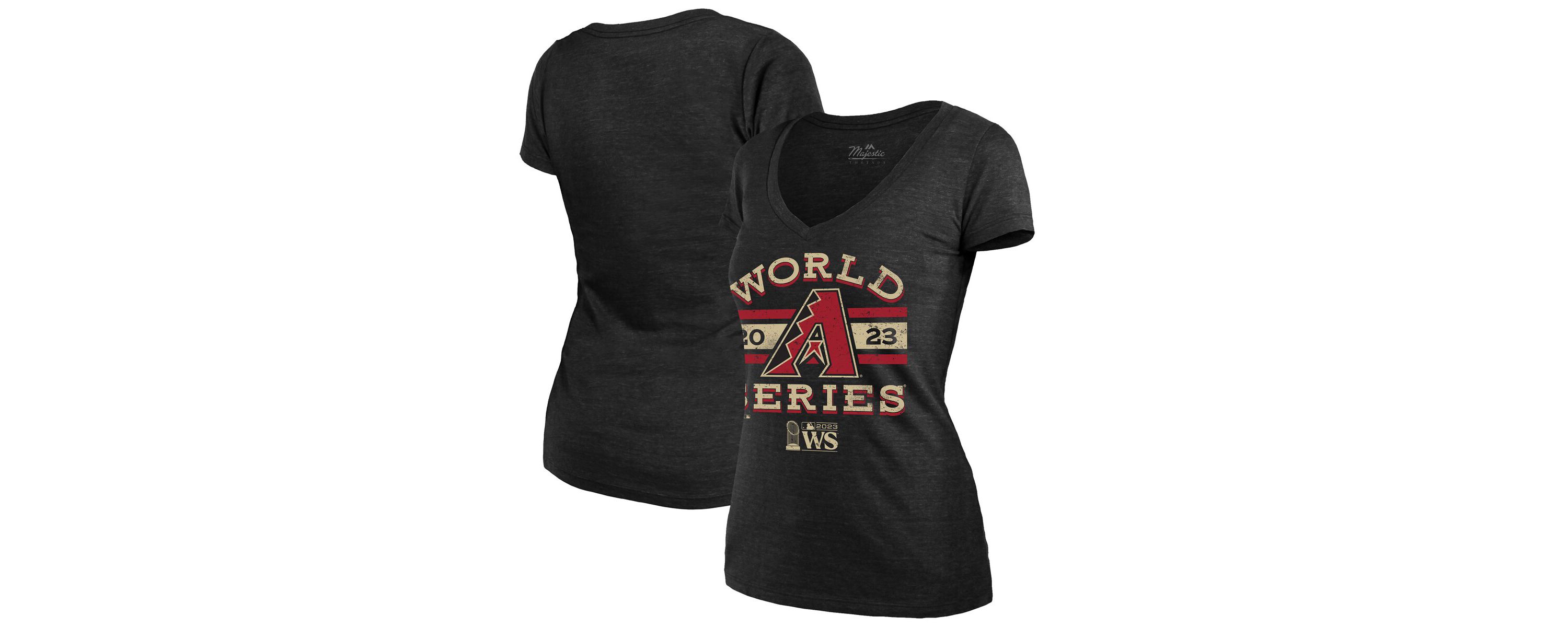 MLB Arizona Diamondbacks 2023 World Series Contact Tri-Blend Fitted V-Neck T-Shirt