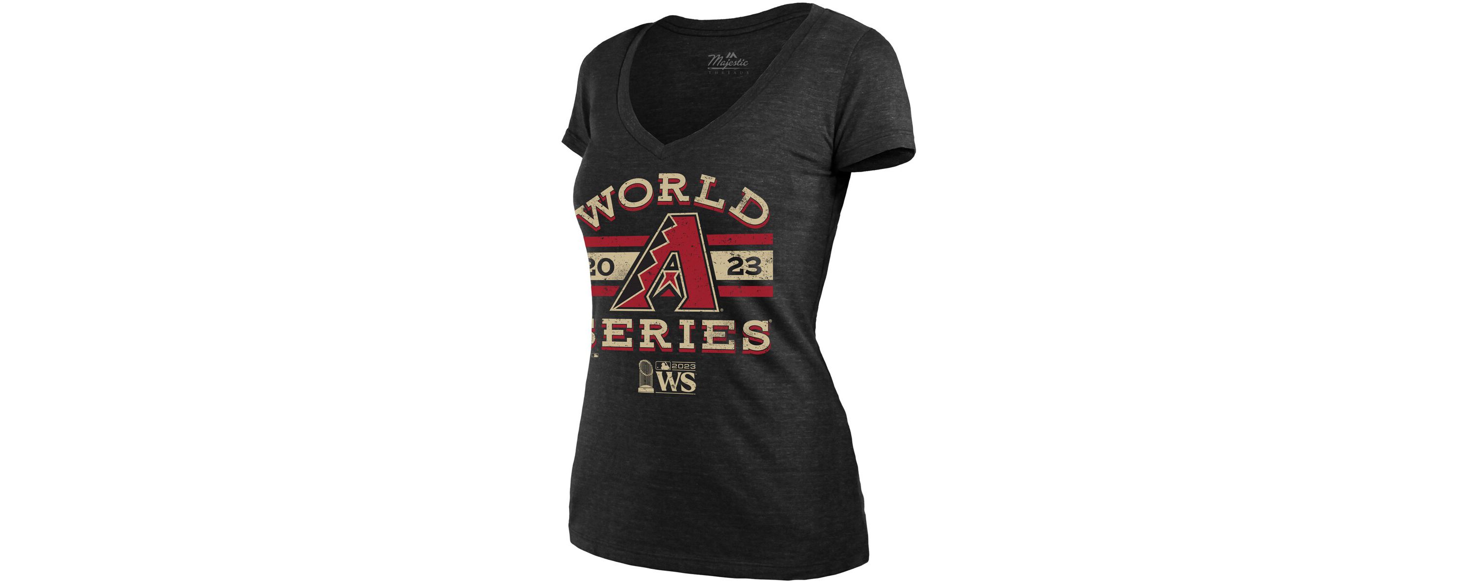 MLB Arizona Diamondbacks 2023 World Series Contact Tri-Blend Fitted V-Neck T-Shirt