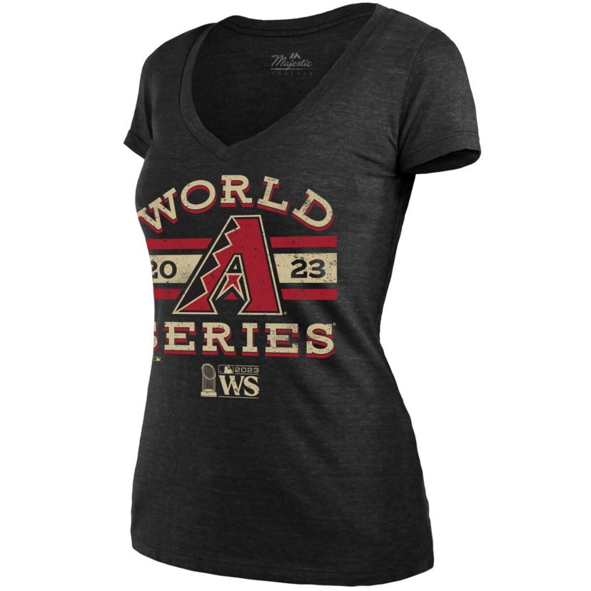 MLB Arizona Diamondbacks 2023 World Series Contact Tri-Blend Fitted V-Neck T-Shirt